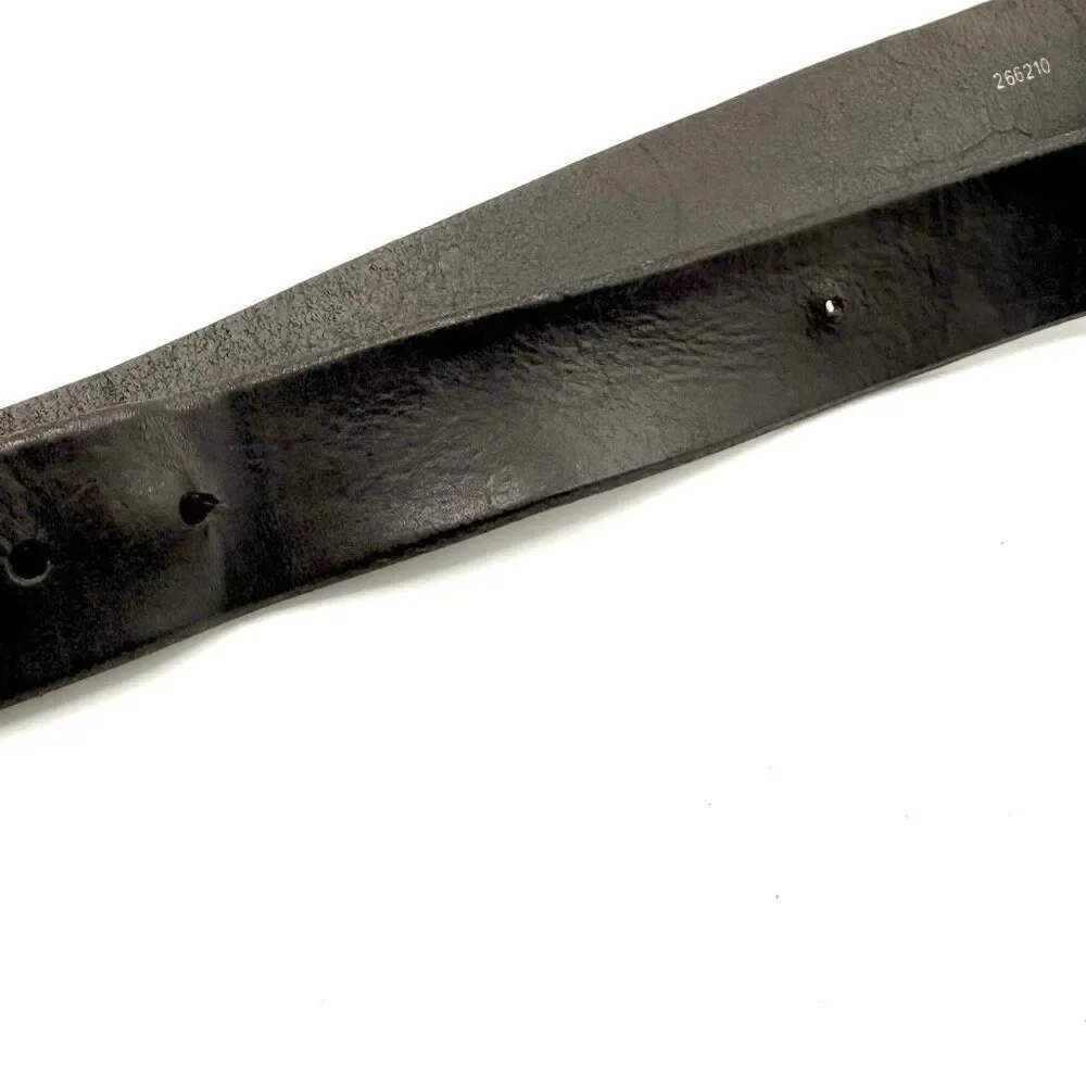 Fossil Vintage Black Leather Belt Silver Buckle - US 42